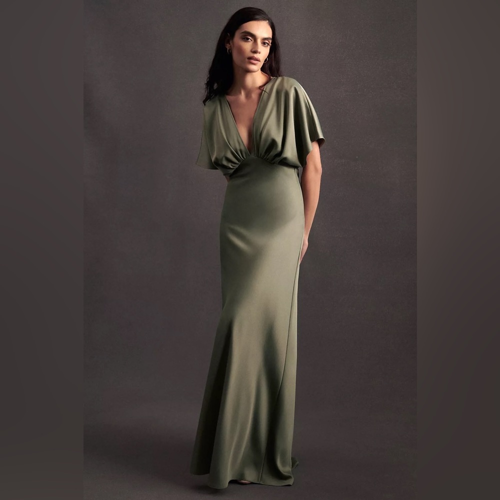 BHLDN Sage Bridesmaid Dress